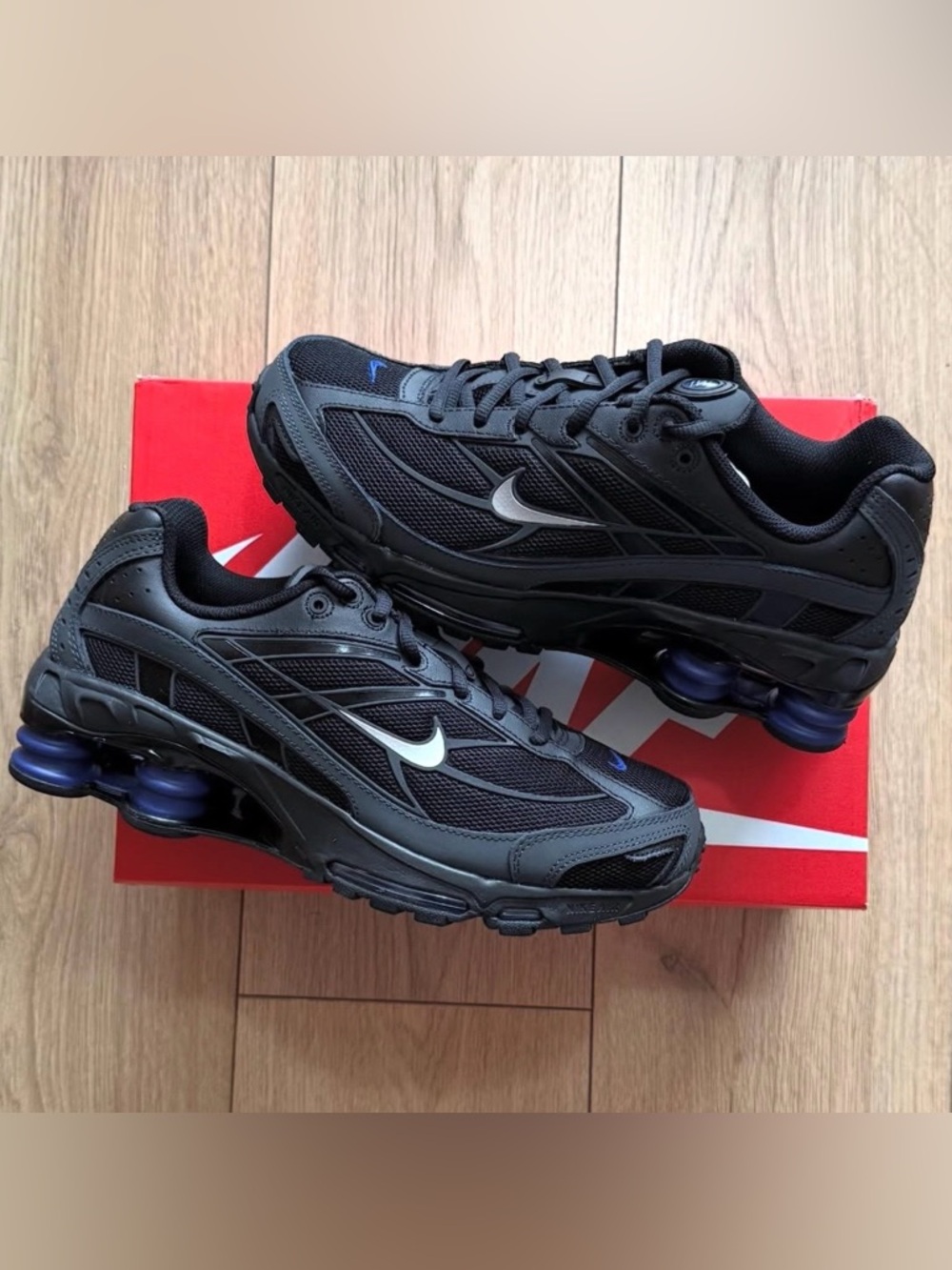 Nike Shox 🔥 Ride 2 Black Metallic Silver Deep Royal Blue IM5999-010 Size 10.5 - Picture 2 of 10
